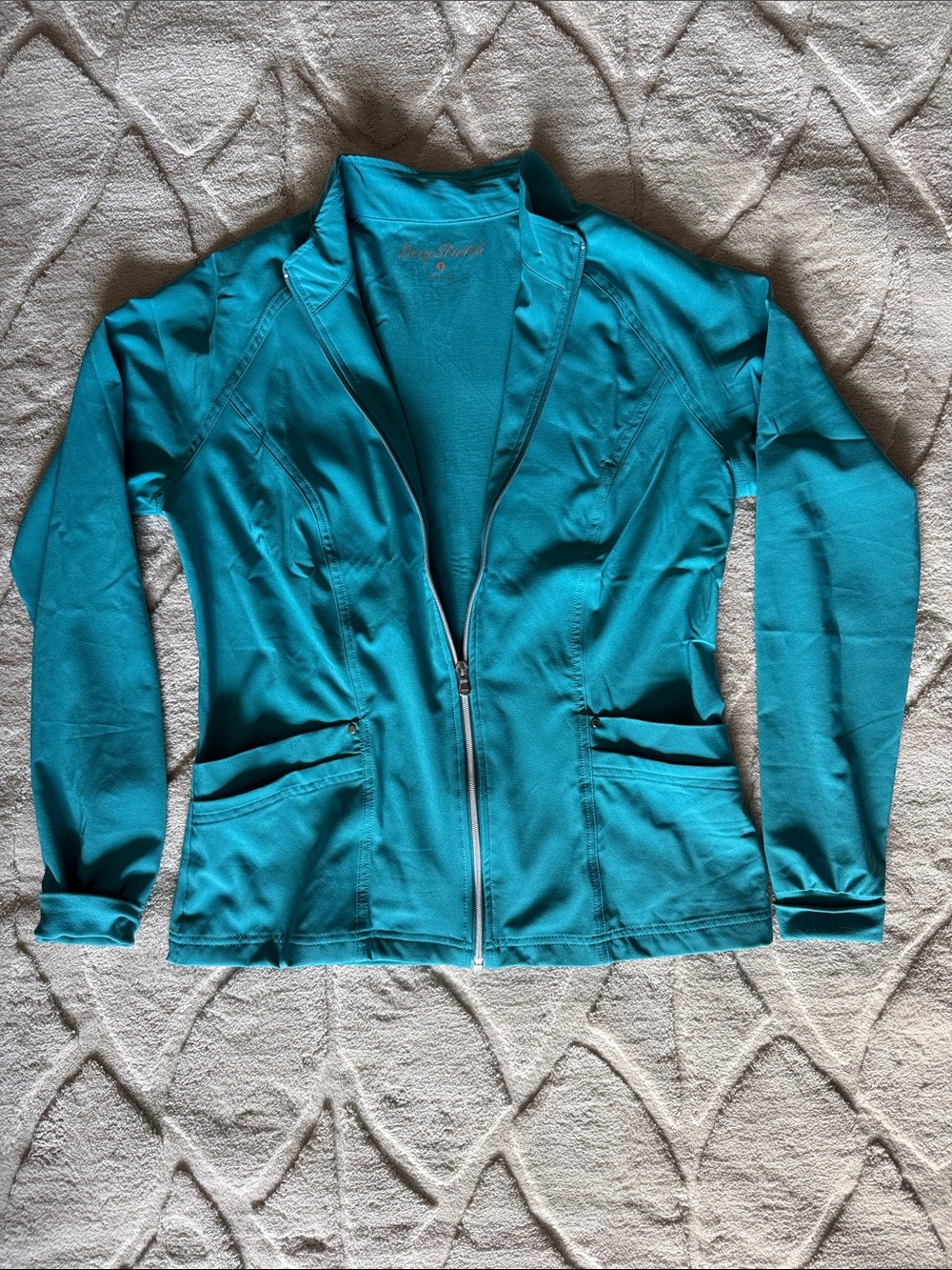 Easy Stretch Teal scrub jacket